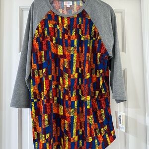 LuLaRoe Randy Top size XL print NWT New With Tags
